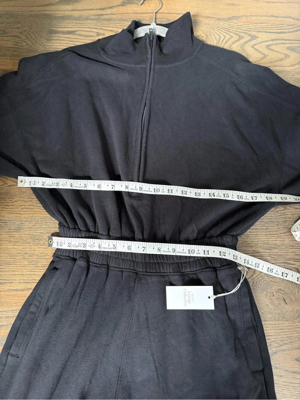 NWT Abercrombie & Fitch Black Zip-Front Lounge Jumpsuit size S.